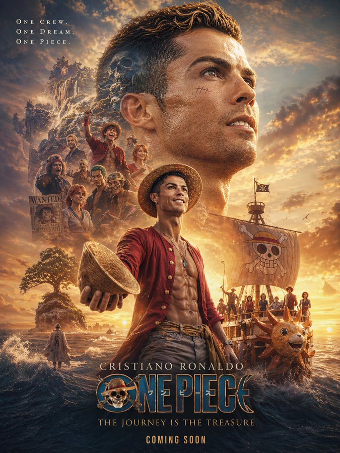 海贼王双重曝光情感电影海报 / One Piece Double Exposure Poster，角色设计，电影感、海报、角色，案例输出图 2