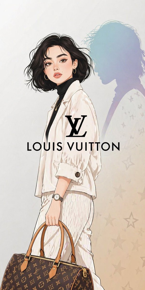 路易威登奢华时尚插画 / Louis Vuitton Luxury Fashion Illustration，人像与摄影，人像、时尚、插画，案例输出图 1