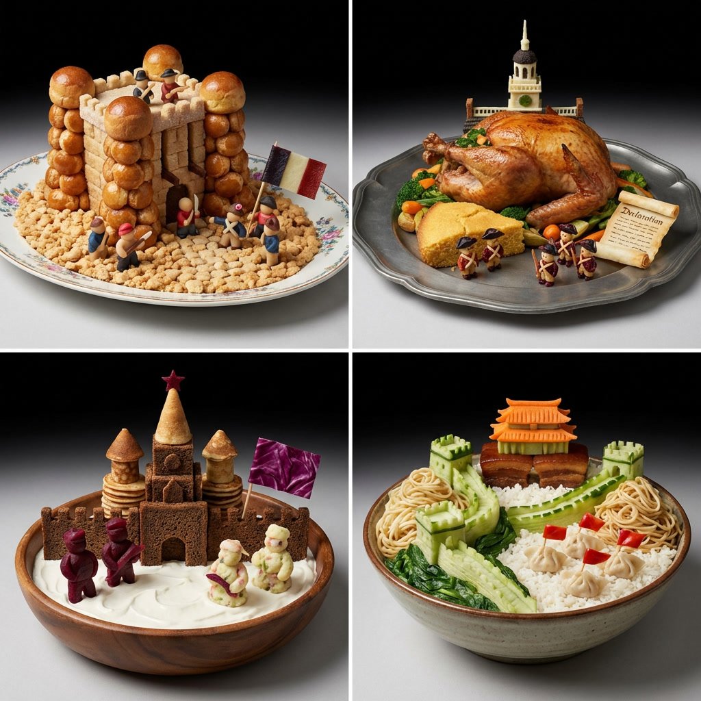 四大革命的美食微缩画 / Food Dioramas Of Revolutions，人像与摄影，人像、人像与摄影，案例输出图 1