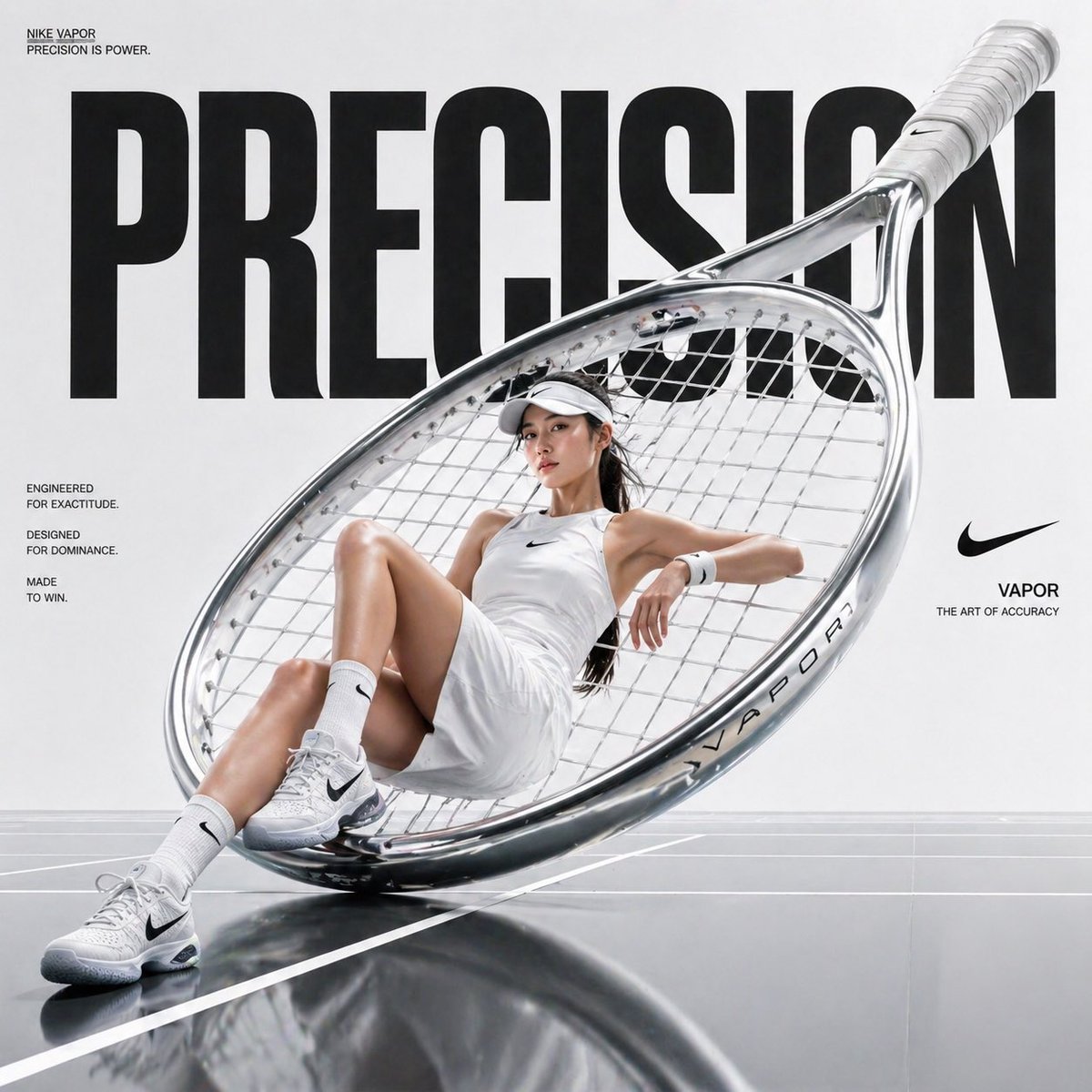 前卫奢华运动时尚大片 / Avant Garde Sports Fashion 1777136357929，人像与摄影，人像、电影感、时尚，案例输出图 1