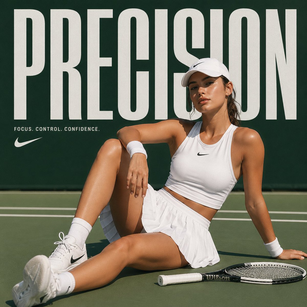 高级时尚网球女运动员大片 / High Fashion Tennis Girl，人像与摄影，人像、电影感、时尚，案例输出图 1