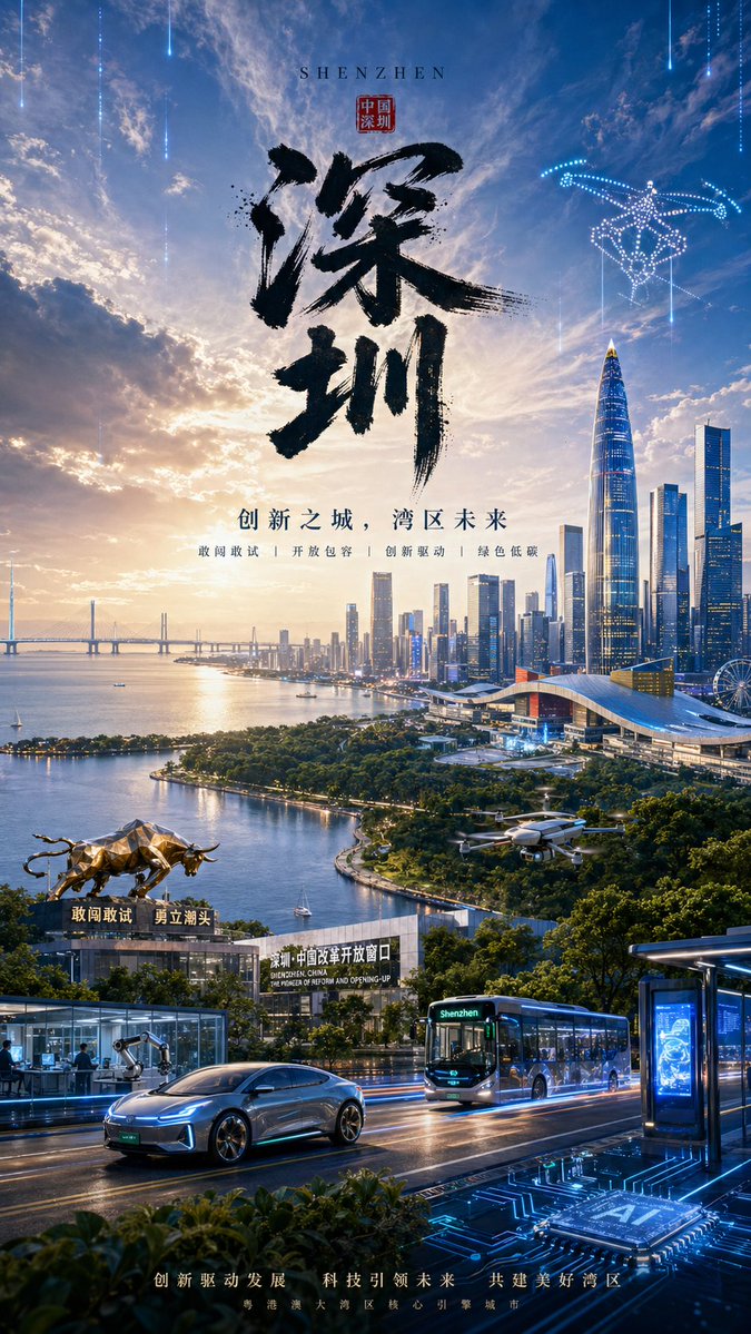 水墨光影国潮城市海报 / Ink Light Guochao City Poster，角色设计，电影感、海报、角色，案例输出图 1