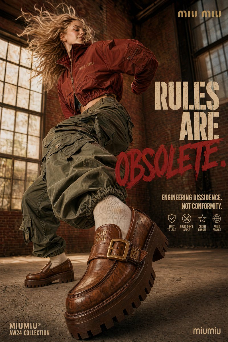 颠覆规则的厚底乐福鞋广告大片 / Disruptive Loafer Campaign，人像与摄影，人像、电影感、时尚，案例输出图 1