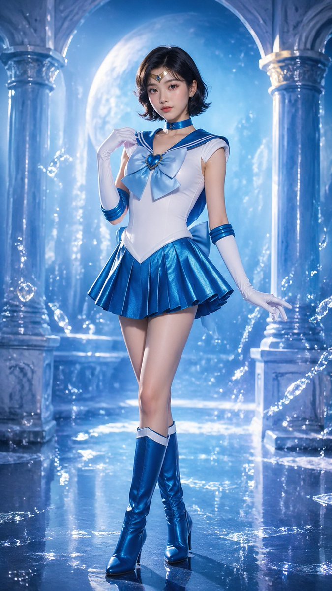 真人版美少女战士月光仙子全身像 / Realistic Sailor Moon Princess Serenity，海报与插画，海报、插画、海报与插画，案例输出图 1