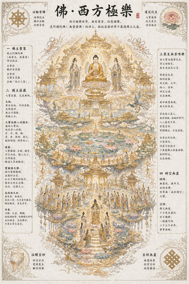 七宝池中莲花化生的极乐净土 / Lotus Rebirth Pure Land，角色设计，角色、城市视觉、角色设计，案例输出图 1