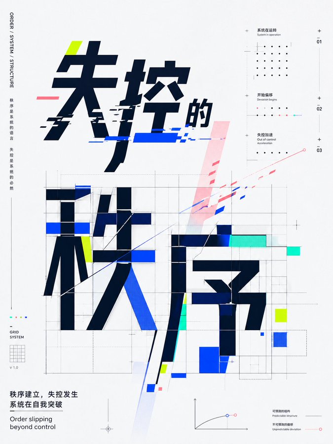创作现代几何字体概念海报 / Create Modern Geometric Typography Concept Poster，模型对比与社区，霓虹、时尚、海报，案例输出图 1