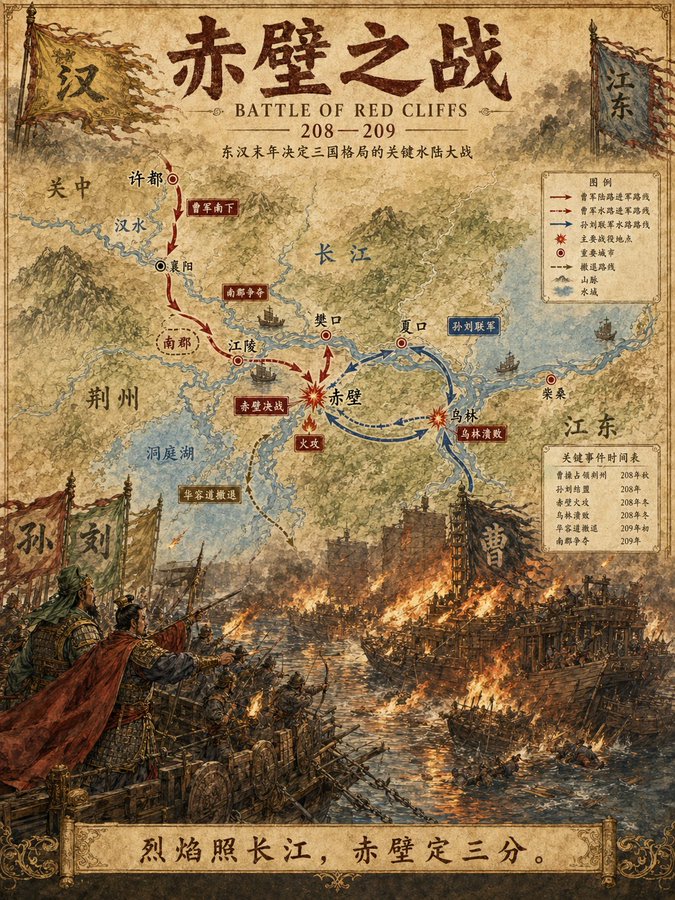 甲午战争水彩战役地图 / First Sino Japanese War Map，海报与插画，海报、插画、城市视觉，案例输出图 1