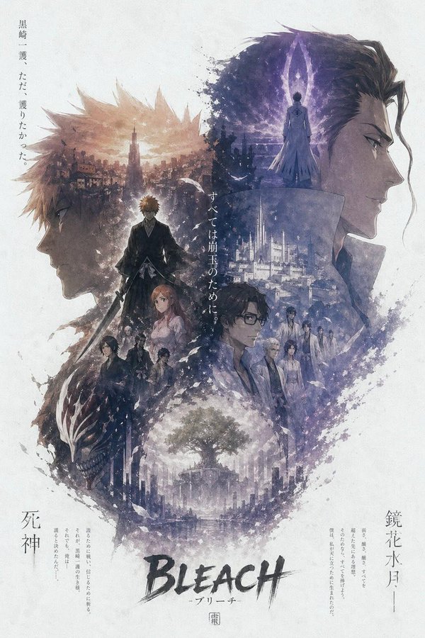 水墨双重曝光动漫海报 / Ink Double Exposure Anime Poster，模型对比与社区，电影感、海报、角色，案例输出图 1