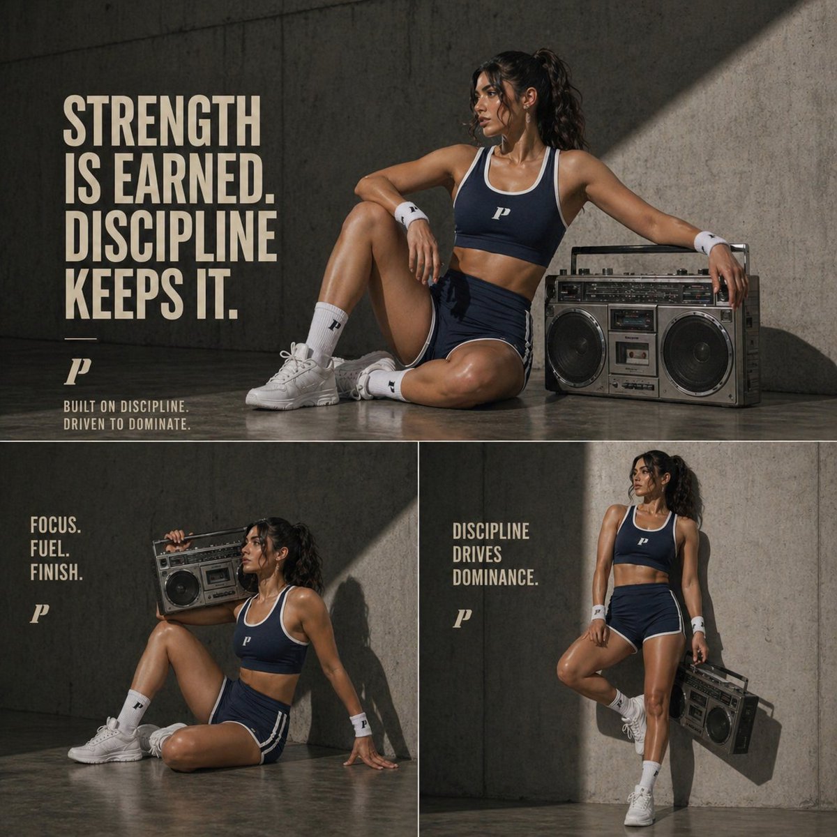 极简棚拍运动品牌广告 / Minimal Studio Sports Campaign，人像与摄影，人像、电影感、时尚，案例输出图 1