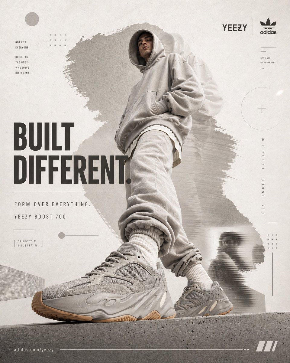 极简高级的Yeezy街头拼贴 / Minimal Yeezy Street Collage，人像与摄影，人像、时尚、极简，案例输出图 1
