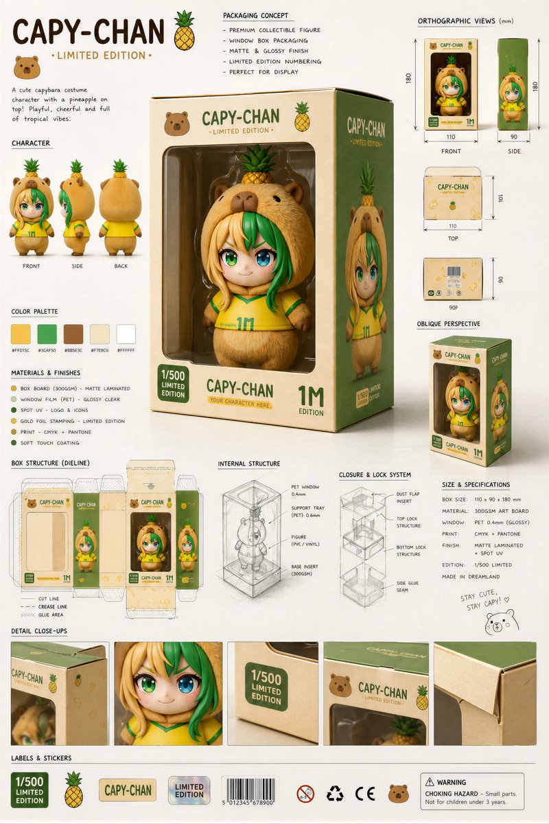 高端玩具包装工业设计展板 / Premium Toy Design Board，角色设计，角色、二次元、排版，案例输出图 1