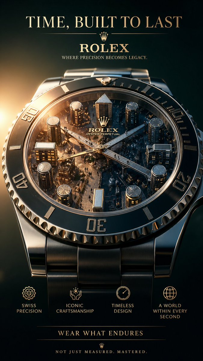劳力士奢华建筑概念海报 / Rolex Luxury Architecture Poster，海报与插画，时尚、海报、插画，案例输出图 1