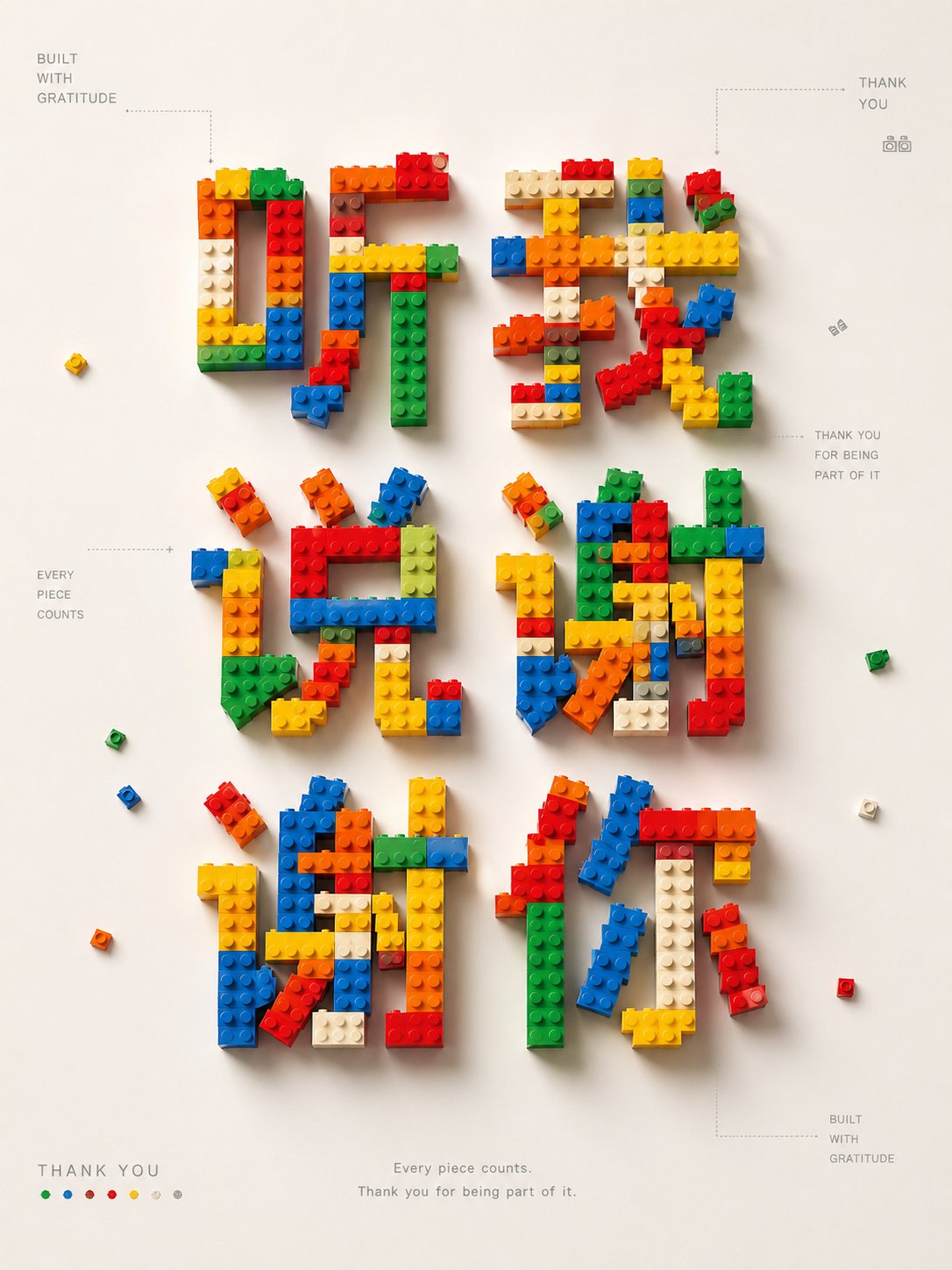 积木拼就旺铺出租概念海报 / Brick Rent Poster，角色设计，海报、角色、排版，案例输出图 1