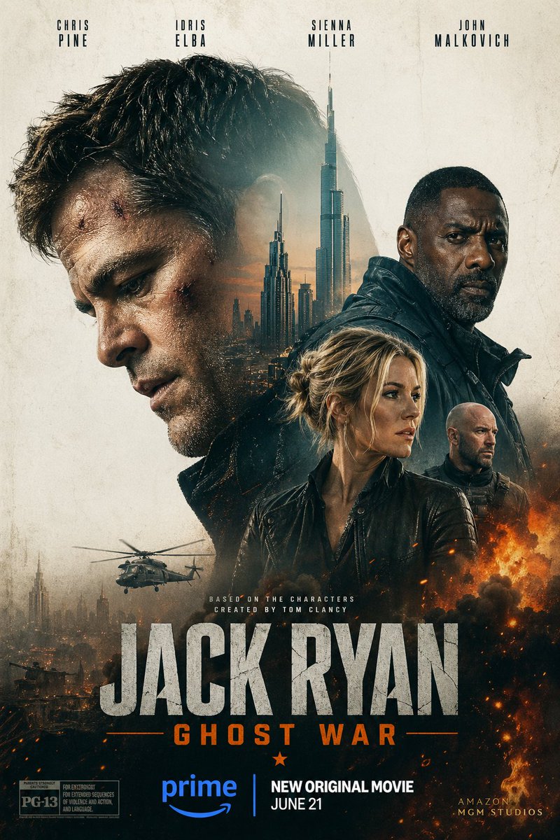 杰克雷恩幽灵战争电影海报 / Jack Ryan Ghost War Poster，角色设计，人像、电影感、海报，案例输出图 1