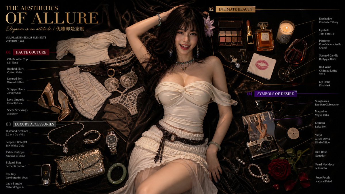 超写实3D角色拆解时尚海报 / Ultra Realistic 3d Character Disassembly Fashion Poster，角色设计，35mm、霓虹、人像，案例输出图 1