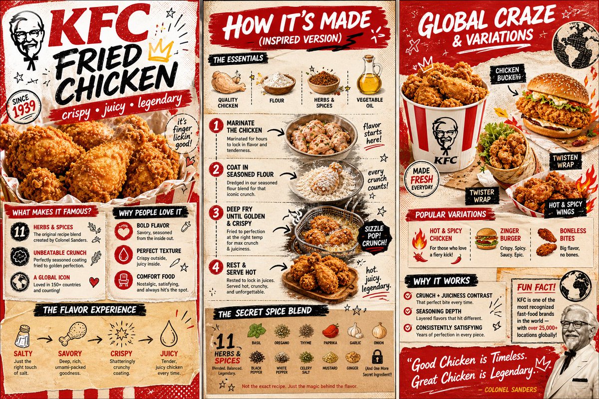 肯德基原味炸鸡彩色创意杂志 / Colorful Creative Zine About Kfc，人像与摄影，人像、排版、信息图，案例输出图 1