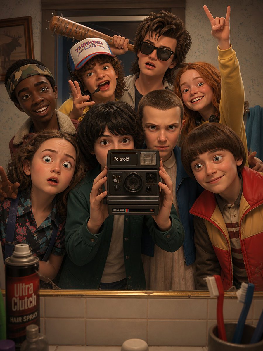 经典角色 3D 皮克斯风自拍照 / 3d Pixar Style Selfie Of Classic Characters，角色设计，人像、角色、竖版，案例输出图 1