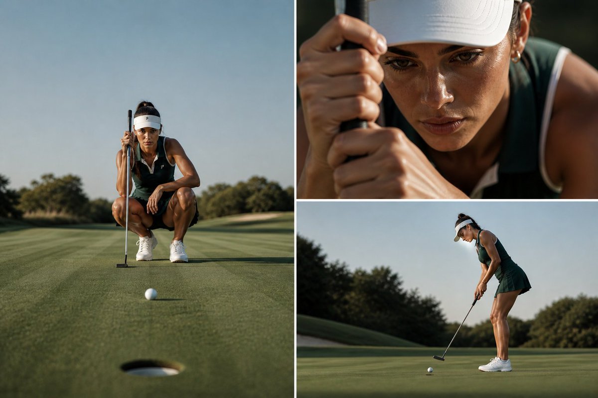 高端简约女高尔夫摄影组图 / High End Minimal Female Golf Photography，人像与摄影，人像、电影感、时尚，案例输出图 1