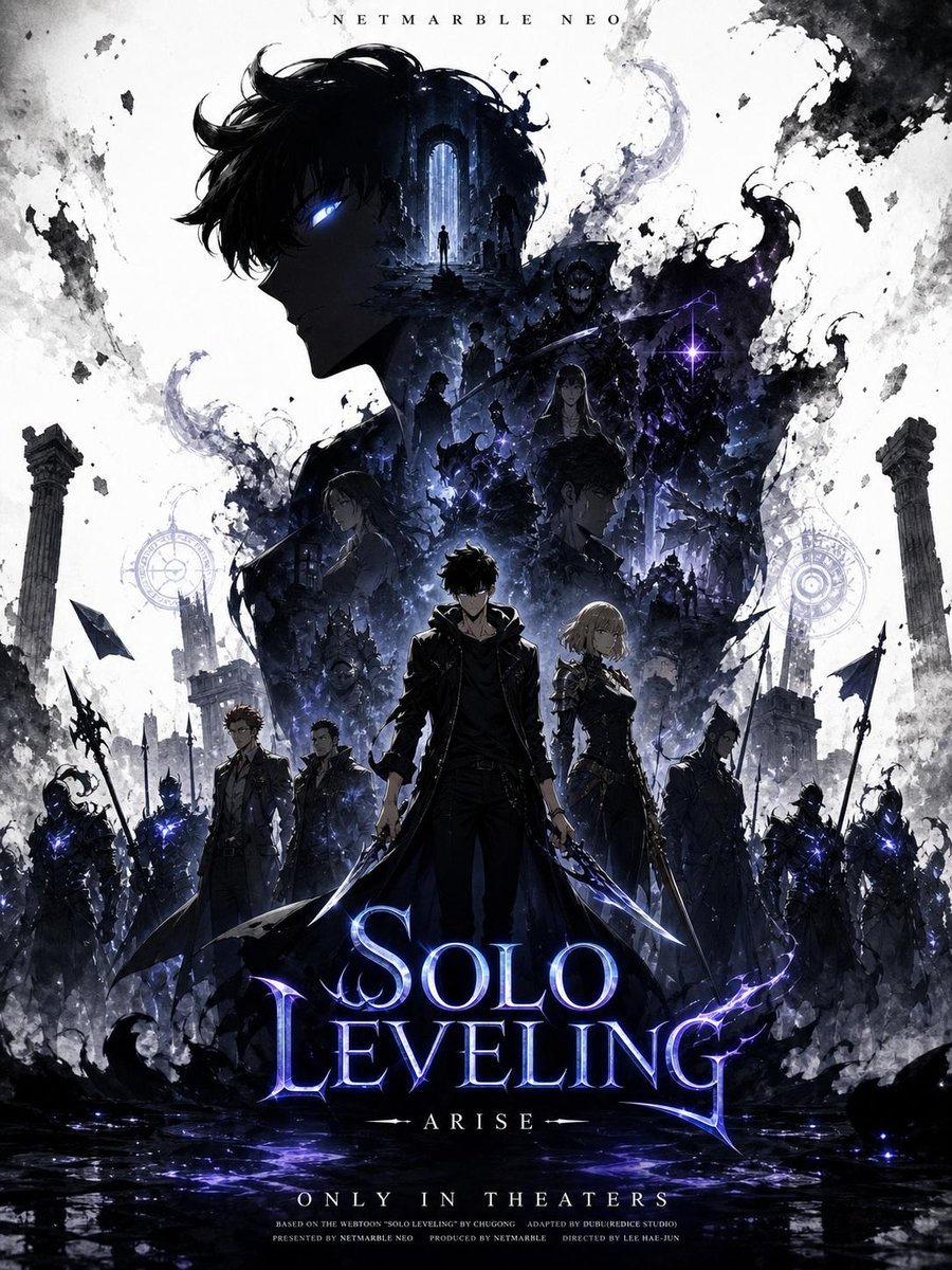 为主题角色制作一张宣传海报 / Vertical Promo Poster For Solo Leveling Char，角色设计，人像、海报、角色，案例输出图 1