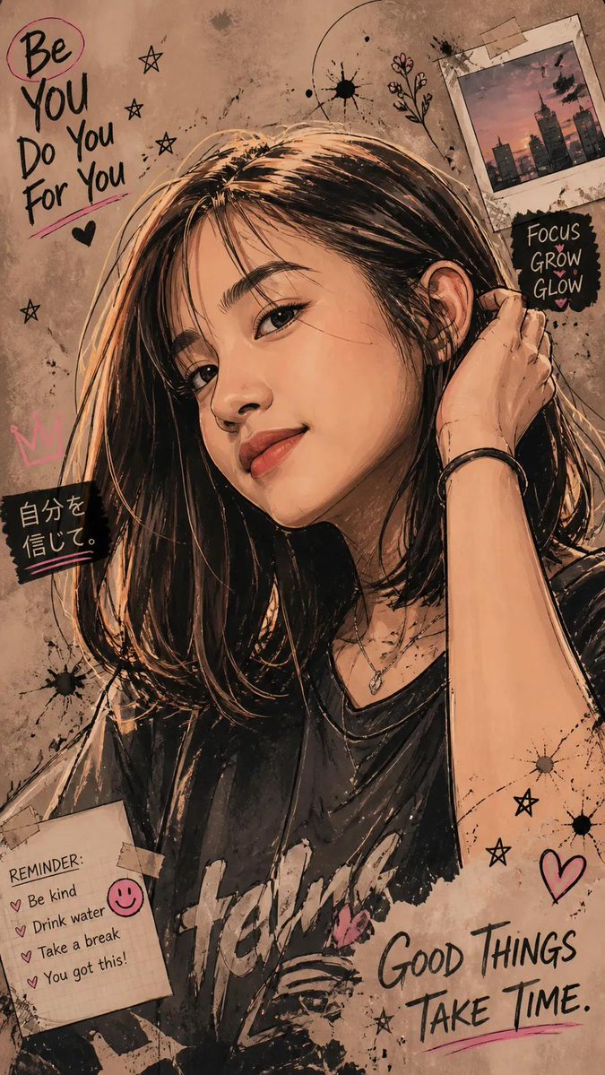 励志风少女数字插画 / Inspirational Digital Illustration Of Girl，人像与摄影，人像、插画、城市视觉，案例输出图 1