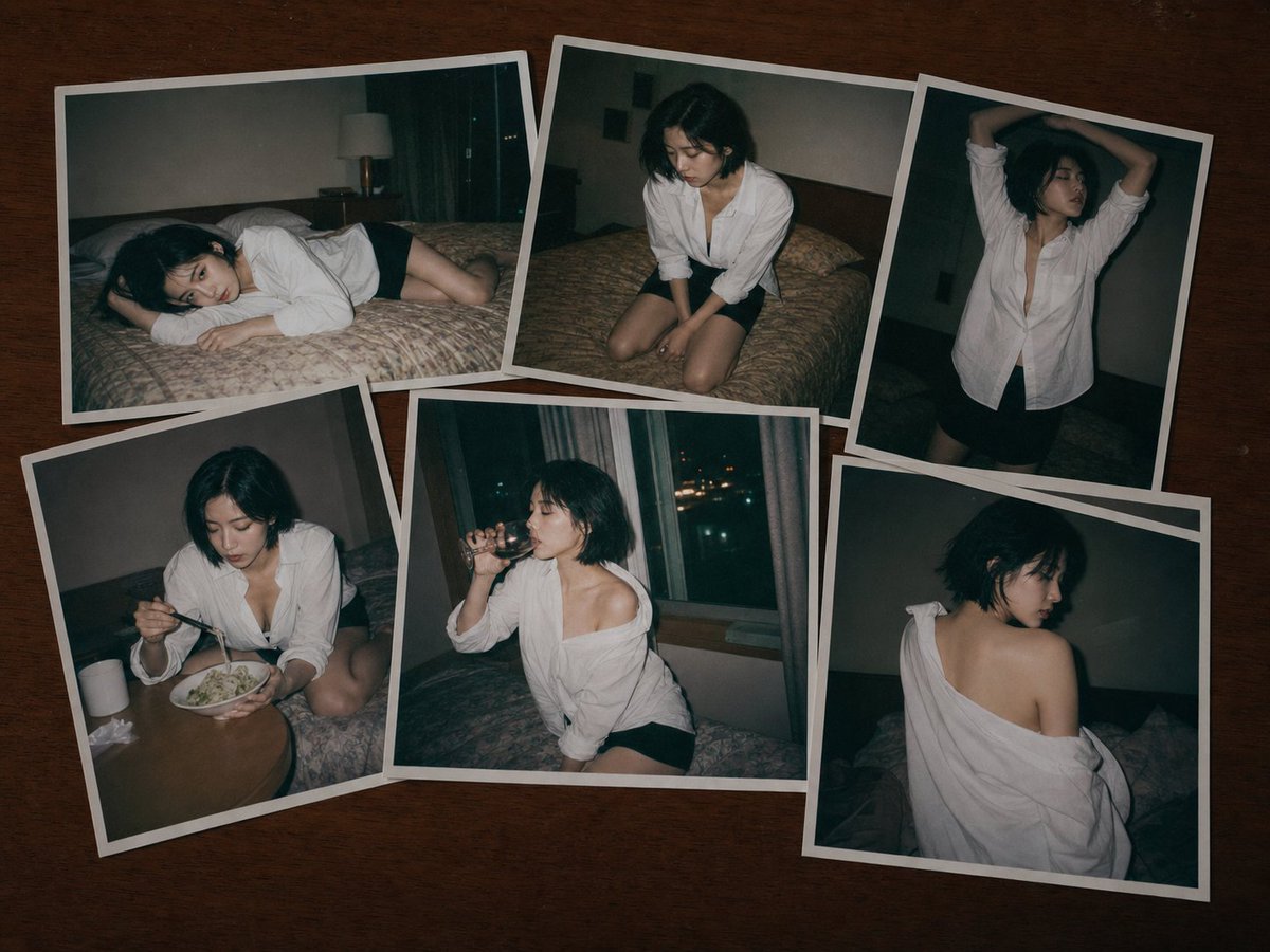 日系风酒店女子抓拍图组 / Japanese Style Candid Shots Of Woman In Hotel，人像与摄影，35mm、人像、城市视觉，案例输出图 1