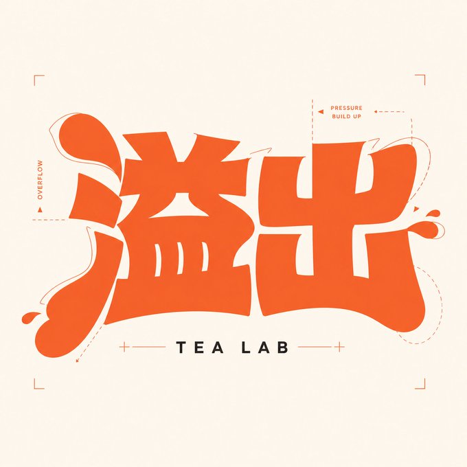 破格编排字标 / Explore Methods Of Layout Logos，模型对比与社区，海报、截图、极简，案例输出图 1