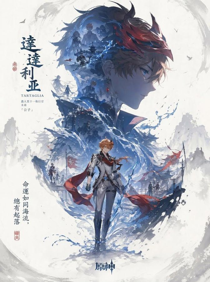 角色分层叙事宣传海报 / Character Layered Narrative Promotional Poster,角色设计,电影感、海报、角色,案例输出图 1