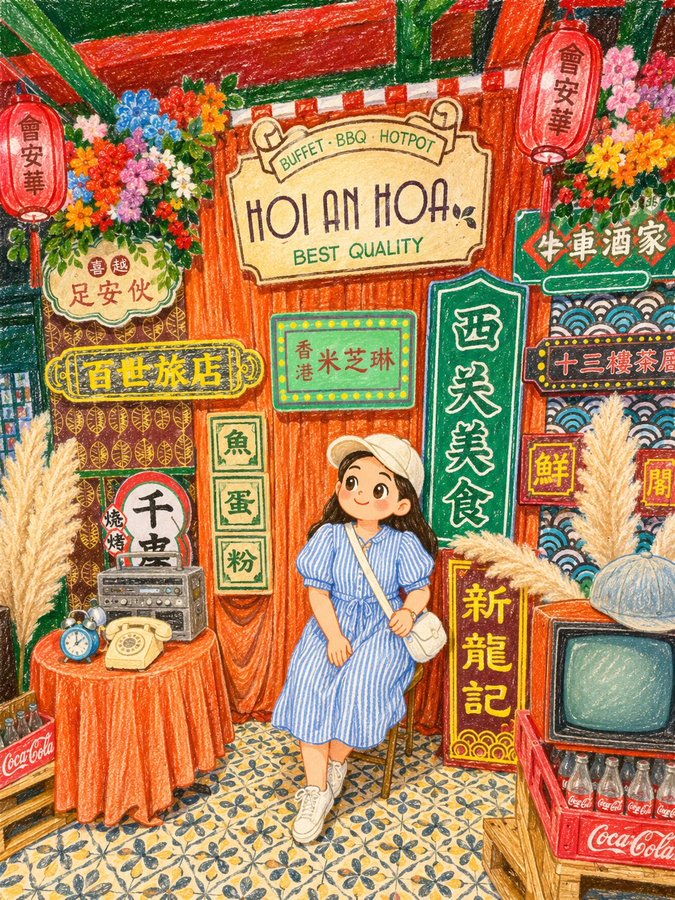 夸张比例的童趣蜡笔风图 / Cartoonish Crayon Style With Exaggerated Proportions，海报与插画，海报、插画、海报与插画，案例输出图 2