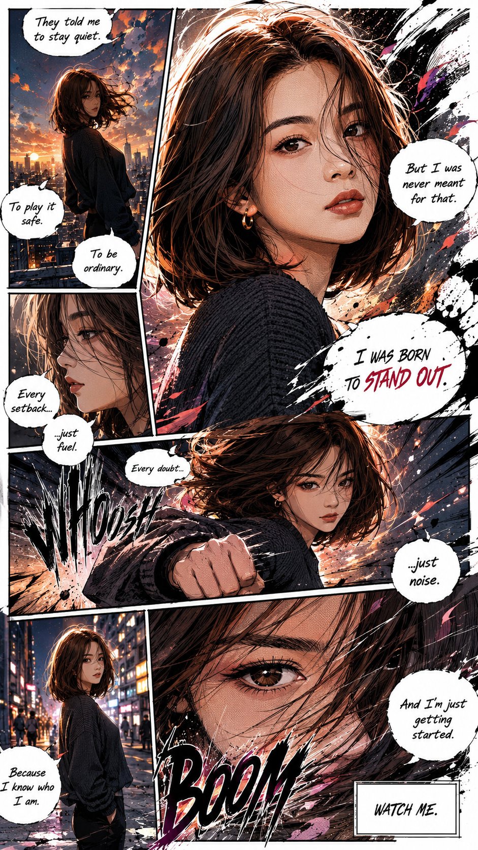 打造超细节动漫风格分镜页 / Create Ultra Detailed Manga Pages，角色设计，电影感、角色、二次元，案例输出图 2