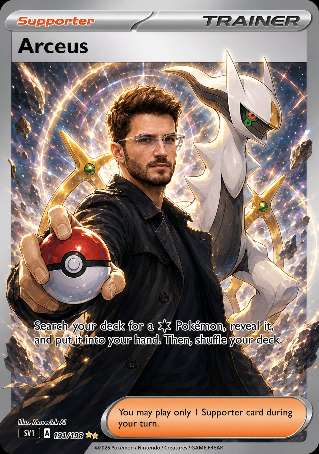 动漫风格宝可梦训练家全绘卡牌插画 / Pokemon Tcg Trainer Card Illustration，角色设计，插画、角色、二次元，案例输出图 1