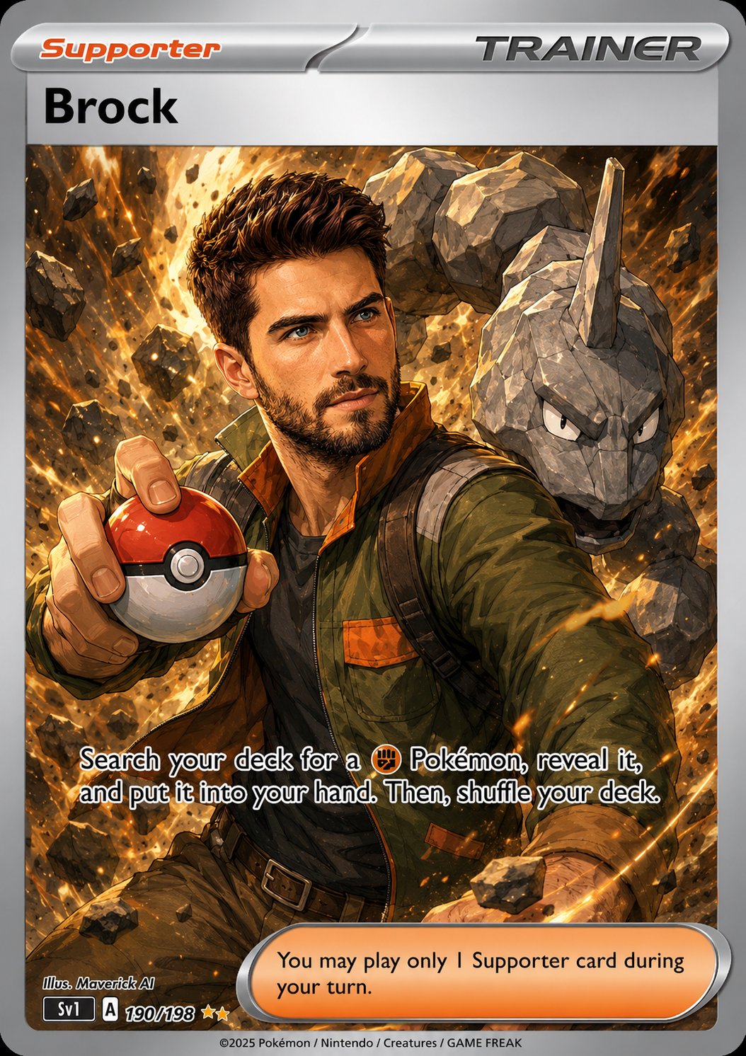 动漫风格宝可梦训练家全绘卡牌插画 / Pokemon Tcg Trainer Card Illustration，角色设计，插画、角色、二次元，案例输出图 2