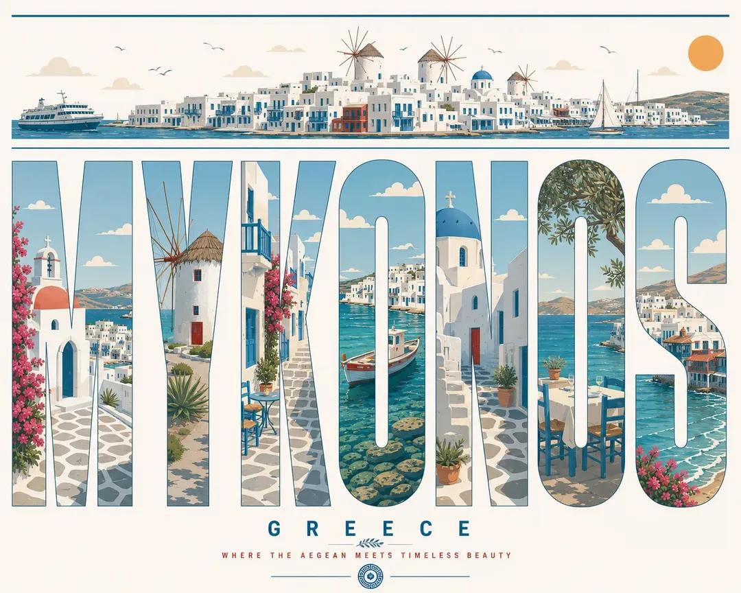 极简主义瑞士平面设计城市旅游海报 / Typography City Travel Poster Mid Century Style，角色设计，时尚、海报、插画，案例输出图 2