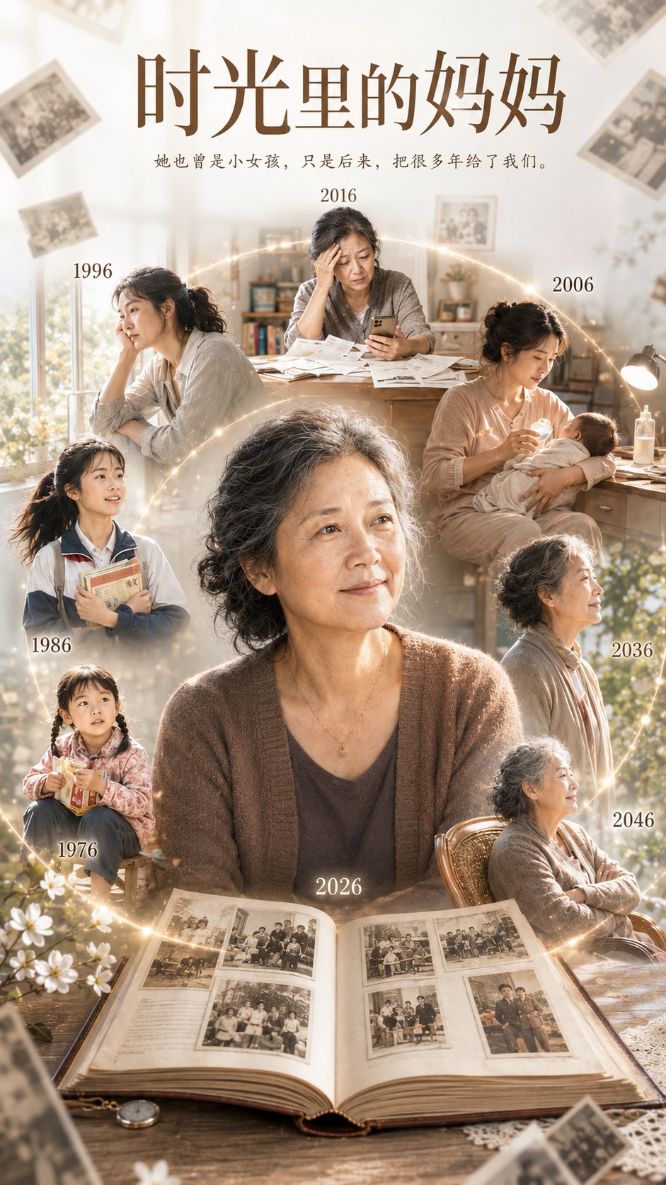 时序人生妈妈纪念肖像 / Chrono Life Mother Portrait Archive，人像与摄影，人像、竖版、人像与摄影，案例输出图 1