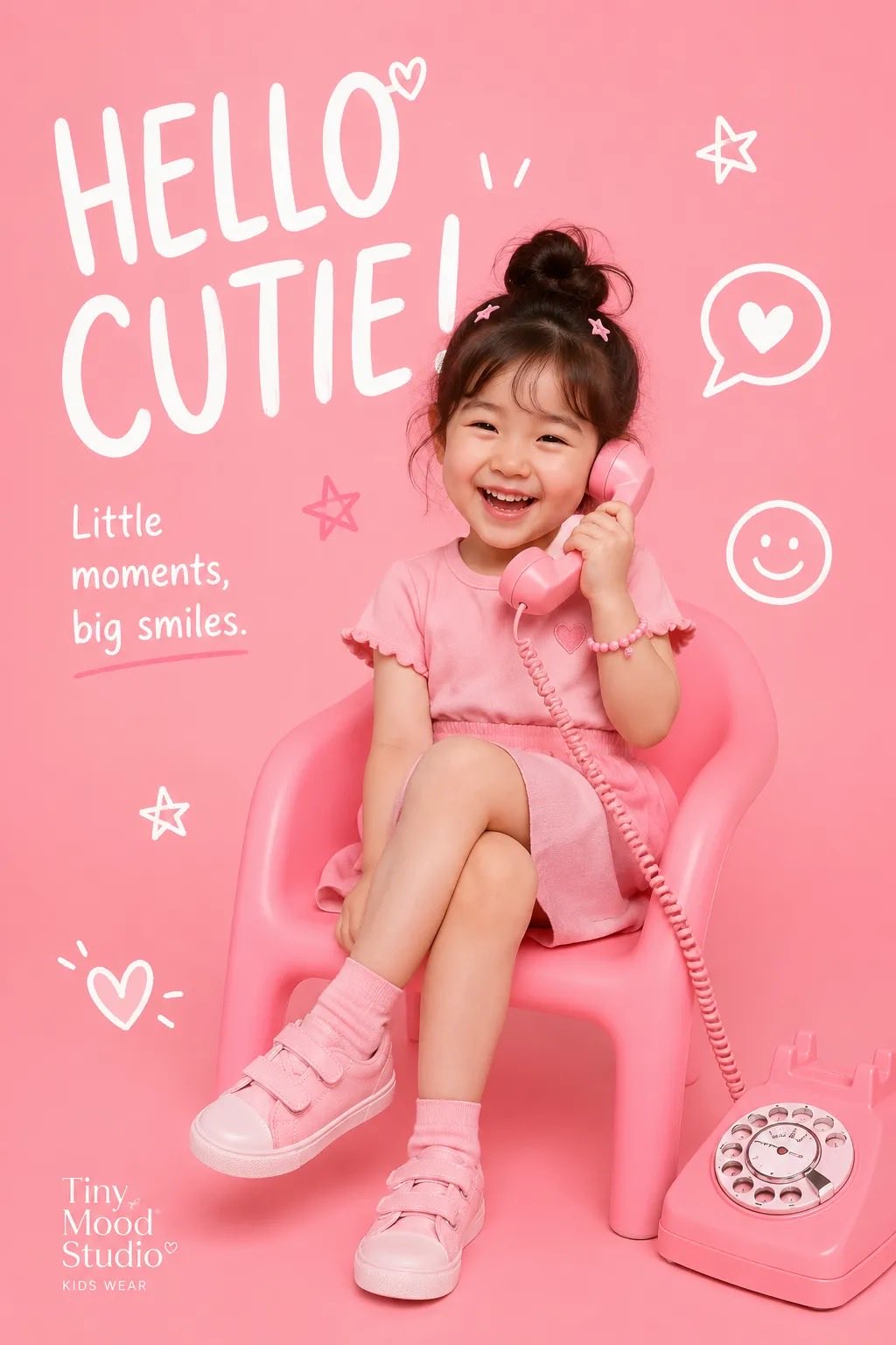 高端童装时尚杂志海报提示词 / Premium Kids Fashion Editorial Poster Prompt，人像与摄影，人像、时尚、海报，案例输出图 1