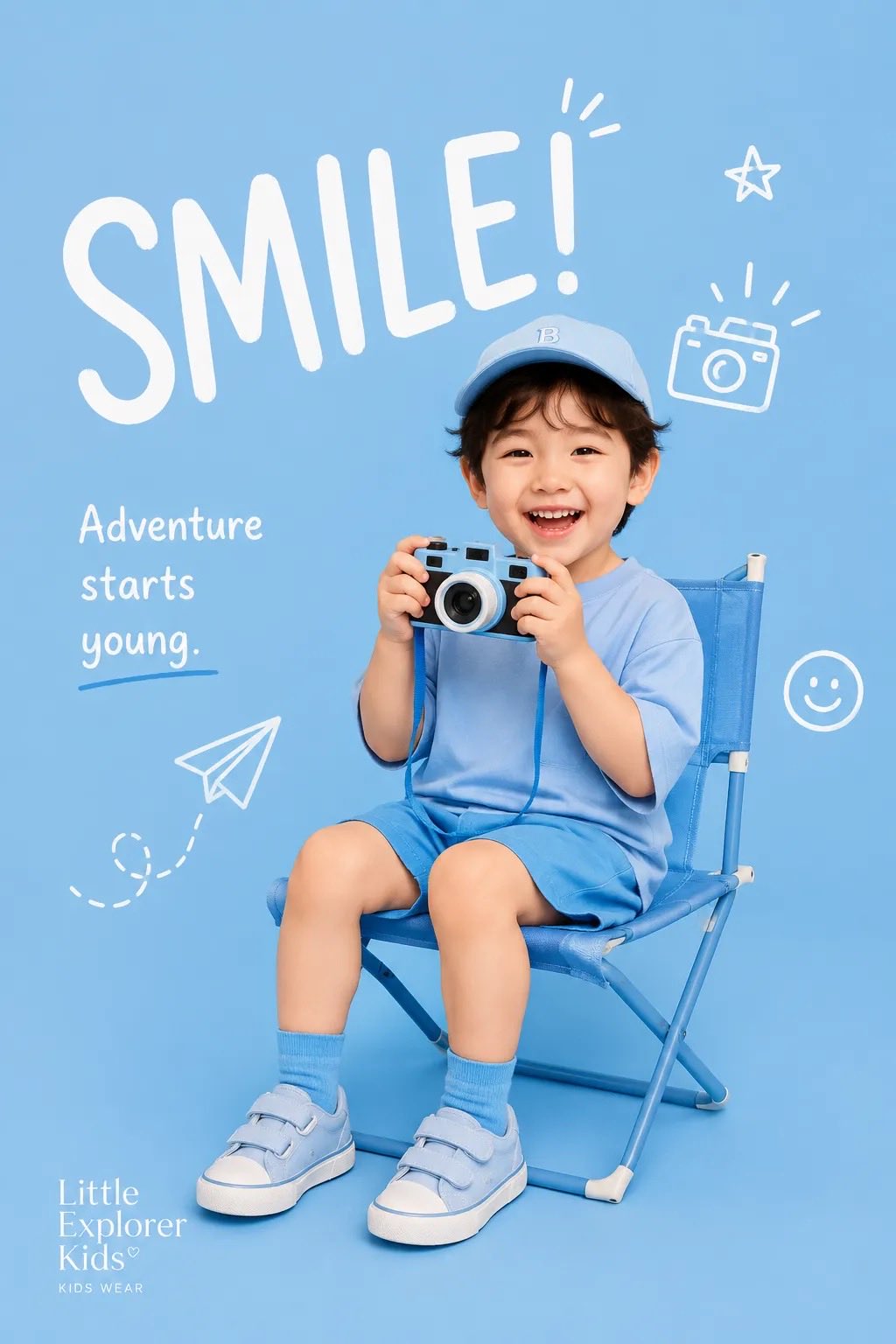 高端童装时尚杂志海报提示词 / Premium Kids Fashion Editorial Poster Prompt，人像与摄影，人像、时尚、海报，案例输出图 2