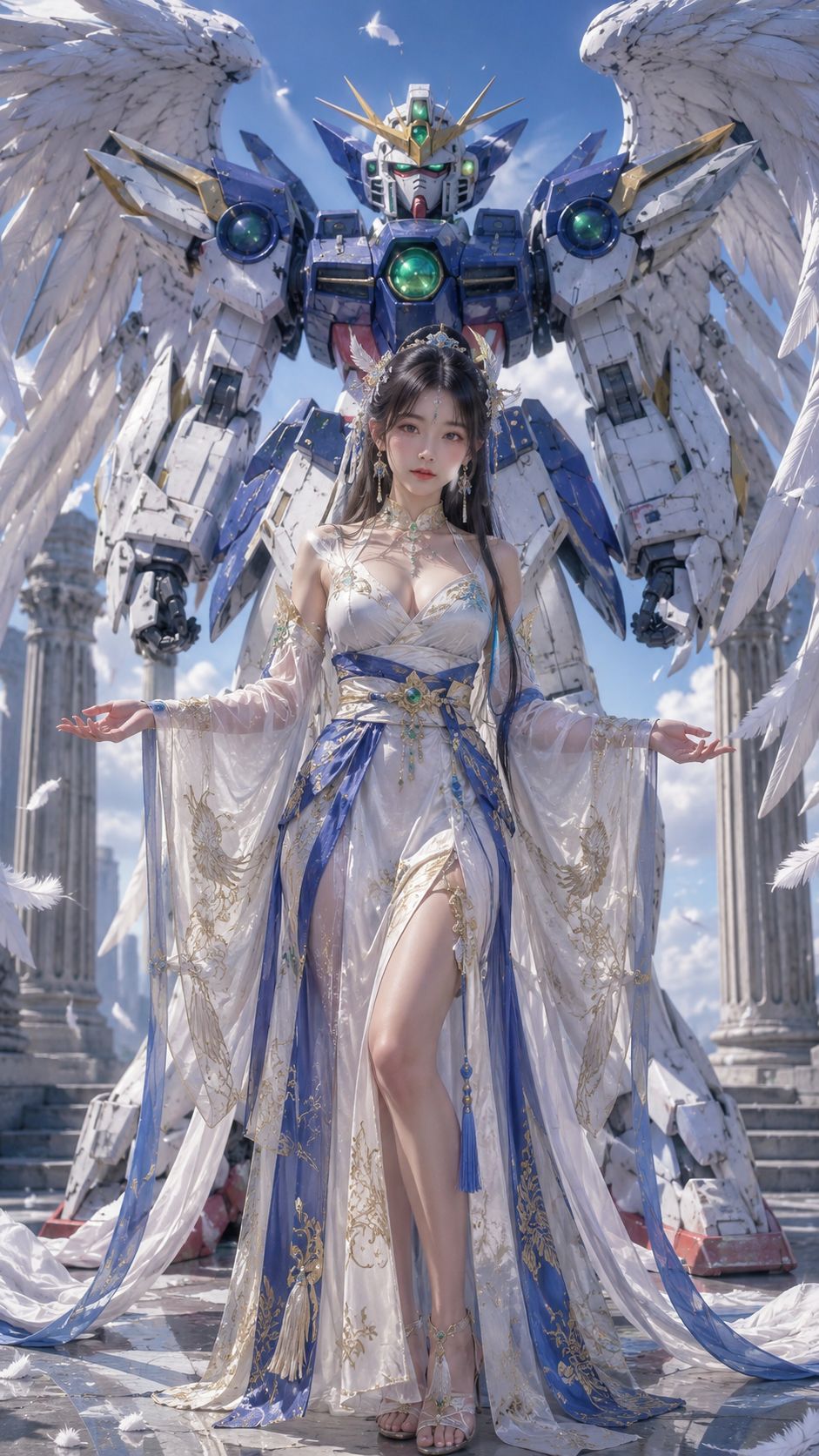 18岁中国美女火影忍者六道斑性感汉服 / Chinese Beauty Naruto Six Paths Madara Hanfu，海报与插画，海报、插画、竖版，案例输出图 2