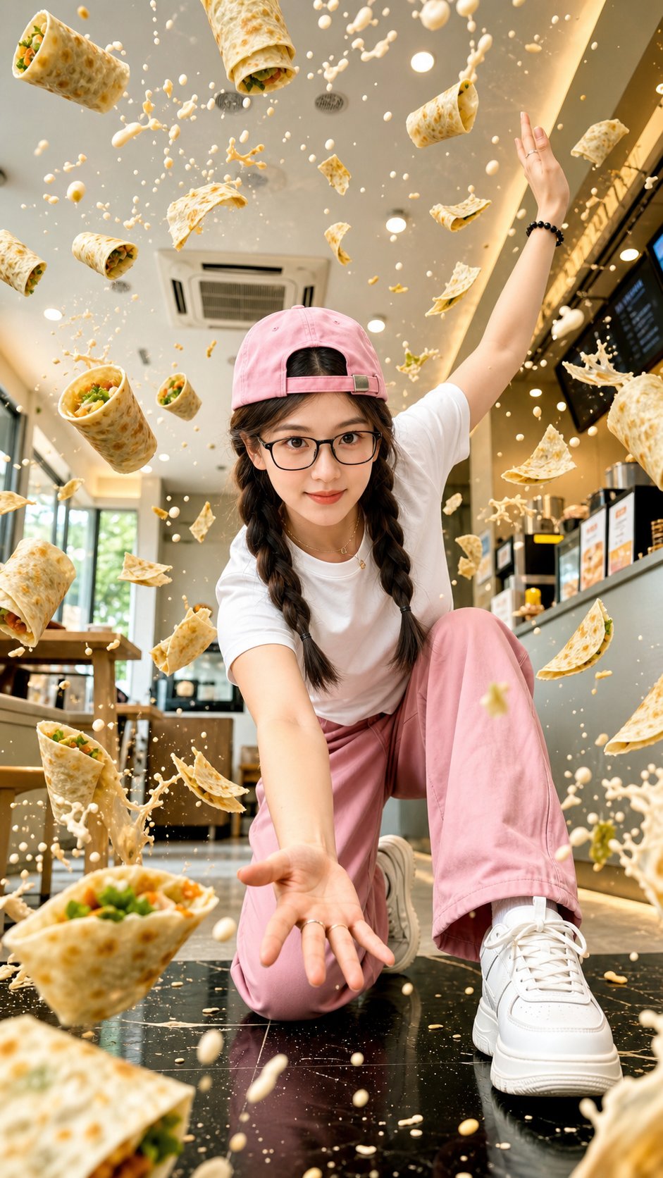 早餐店动感写实商业人像摄影 / Action Portrait Breakfast Shop Commercial Style，人像与摄影，人像、时尚、城市视觉，案例输出图 1
