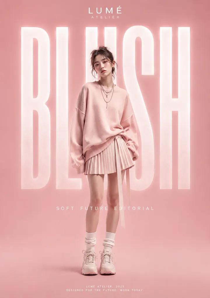 高级街头时尚杂志画报设计提示词 / Premium Streetwear Fashion Editorial Poster Prompt,人像与摄影,人像、时尚、海报,案例输出图 1