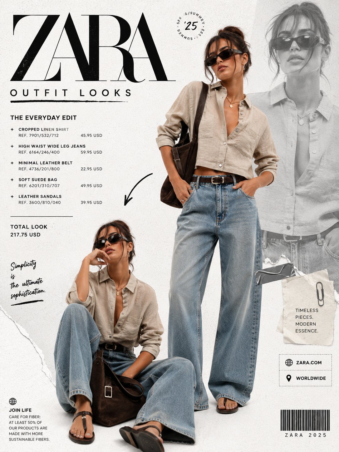 Y2K复古牛仔街头时尚海报设计 / Y2k Streetwear Denim Fashion Poster Design，人像与摄影，人像、时尚、海报，案例输出图 2