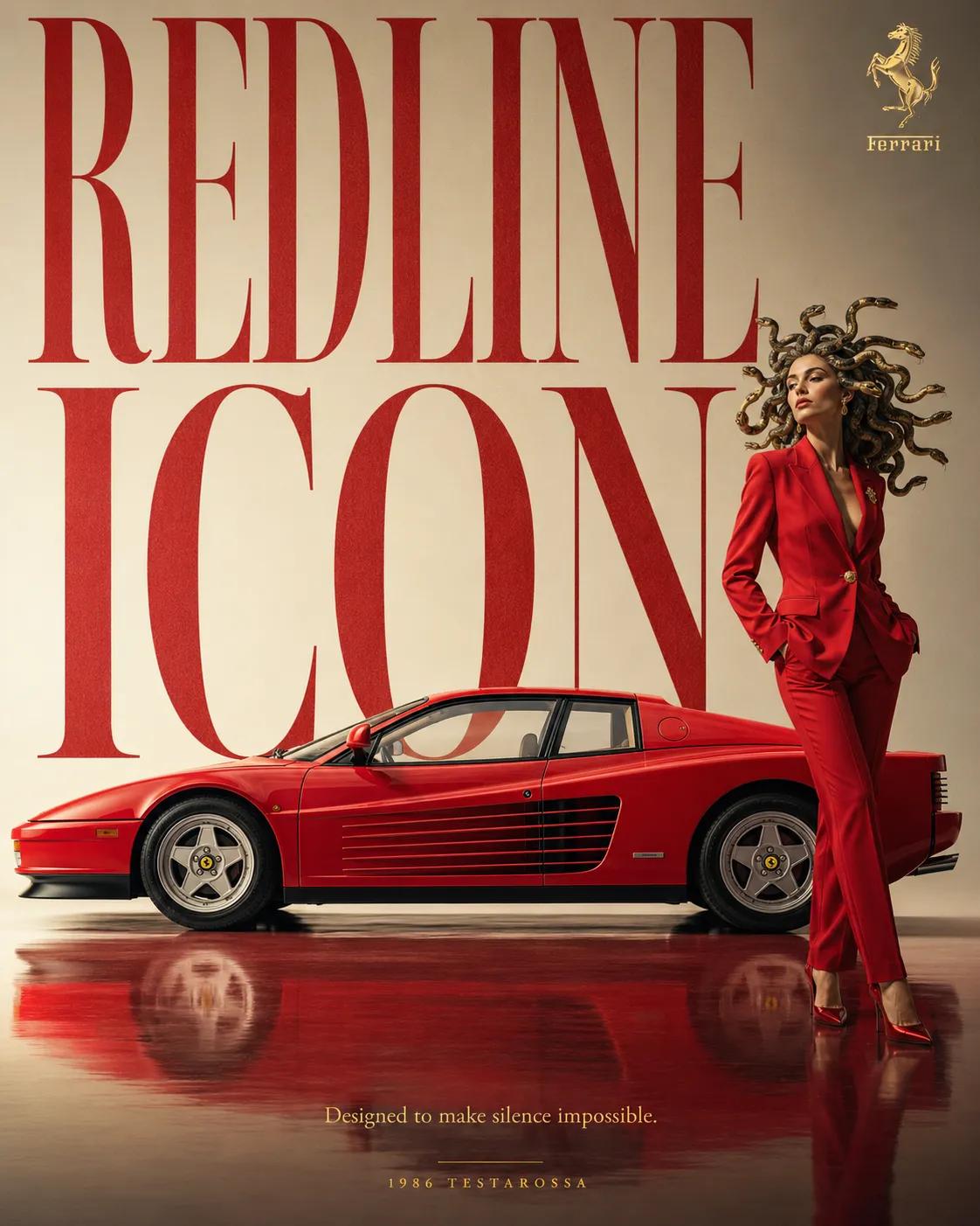 高端超现实复古汽车广告海报 / High End Surreal Automotive Advertising Poster，角色设计，电影感、时尚、海报，案例输出图 2