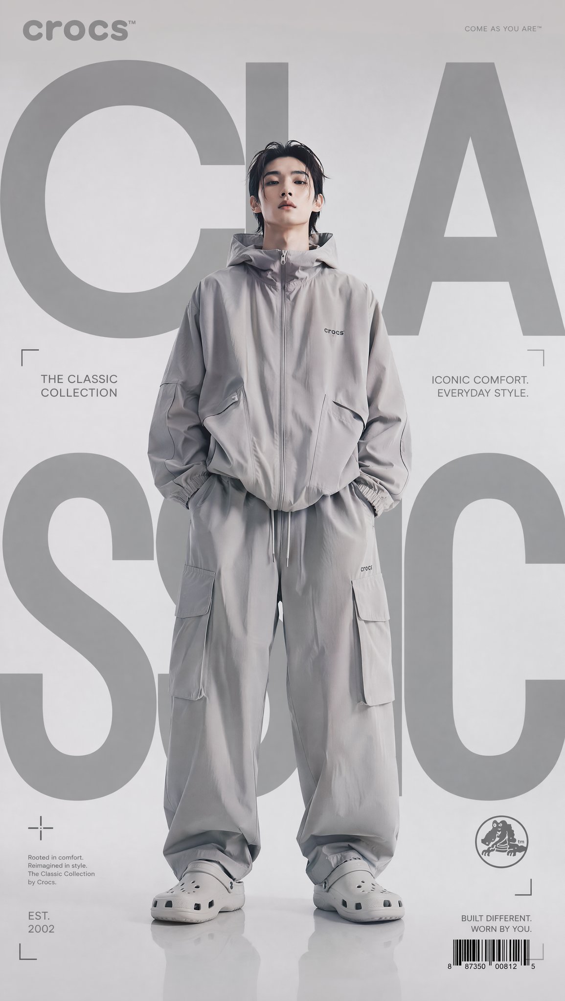 极简主义高级街头时尚摄影海报设计 / Minimal High Fashion Streetwear Editorial Poster，人像与摄影，人像、时尚、海报，案例输出图 1
