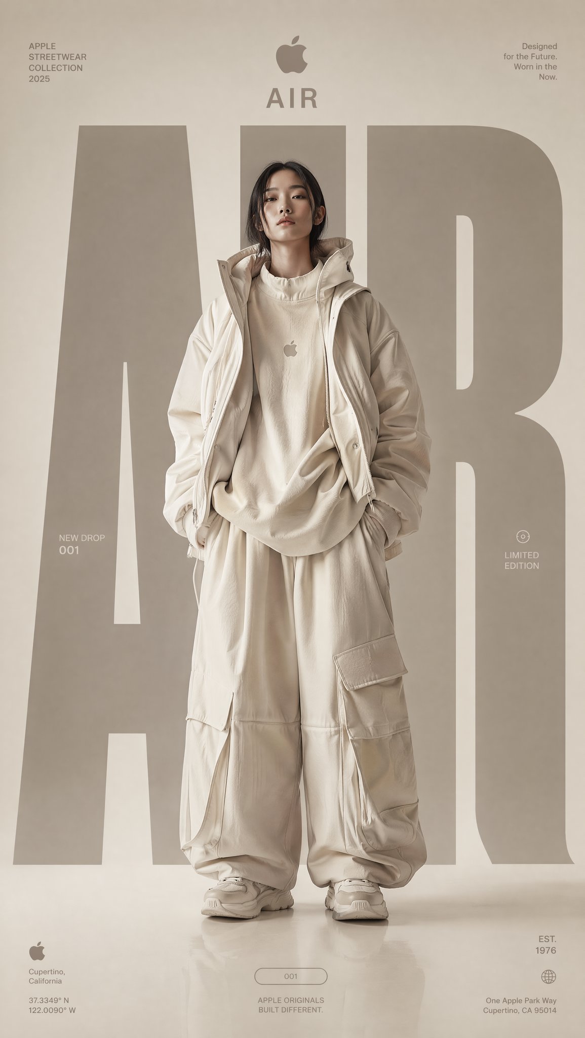 极简主义高级街头时尚摄影海报设计 / Minimal High Fashion Streetwear Editorial Poster，人像与摄影，人像、时尚、海报，案例输出图 2