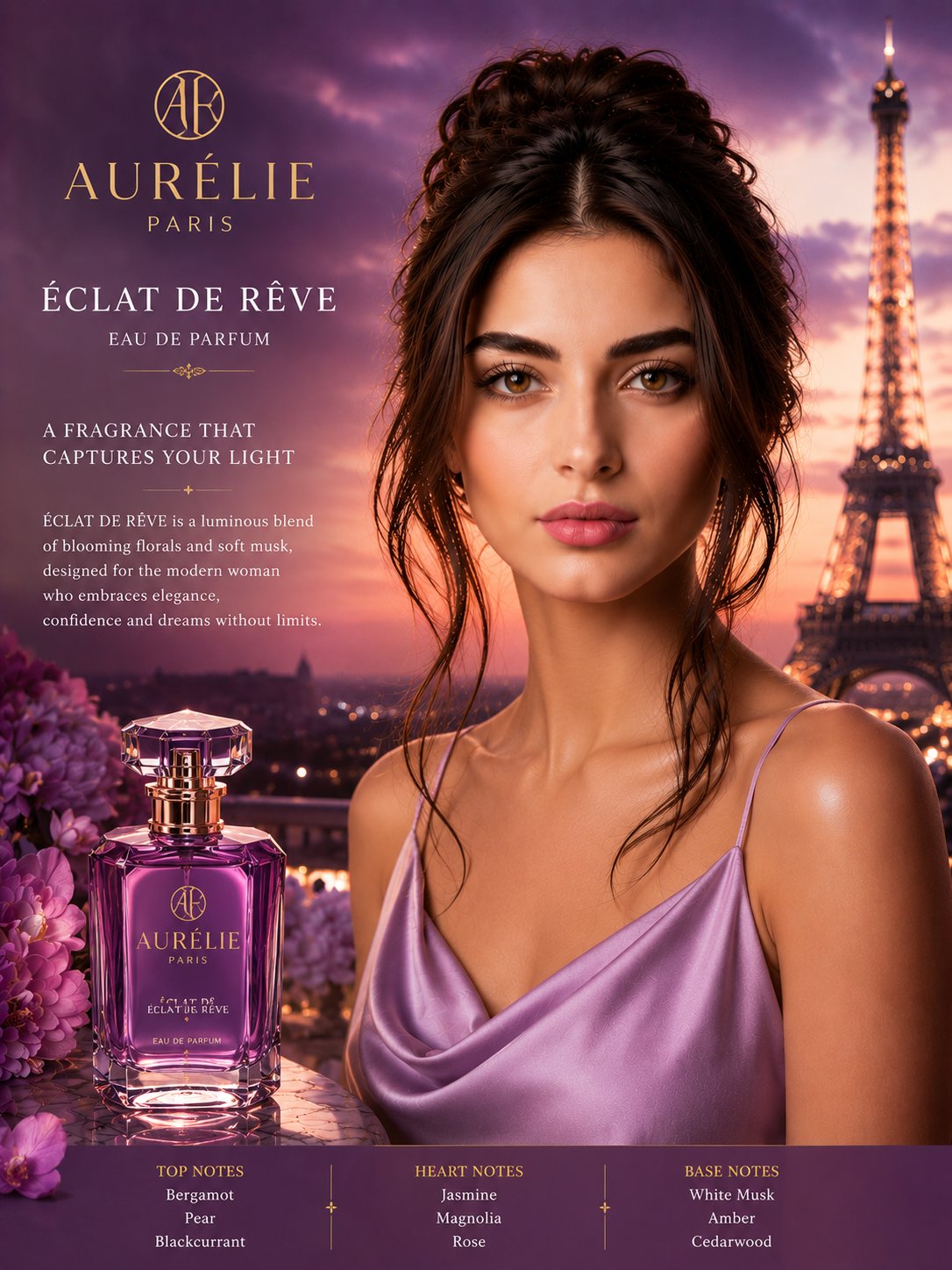 黑色灵魂奢华香水巴黎之夜视觉大片 / Noireva Paris Lame Noire Perfume Campaign，人像与摄影，人像、电影感、时尚，案例输出图 2
