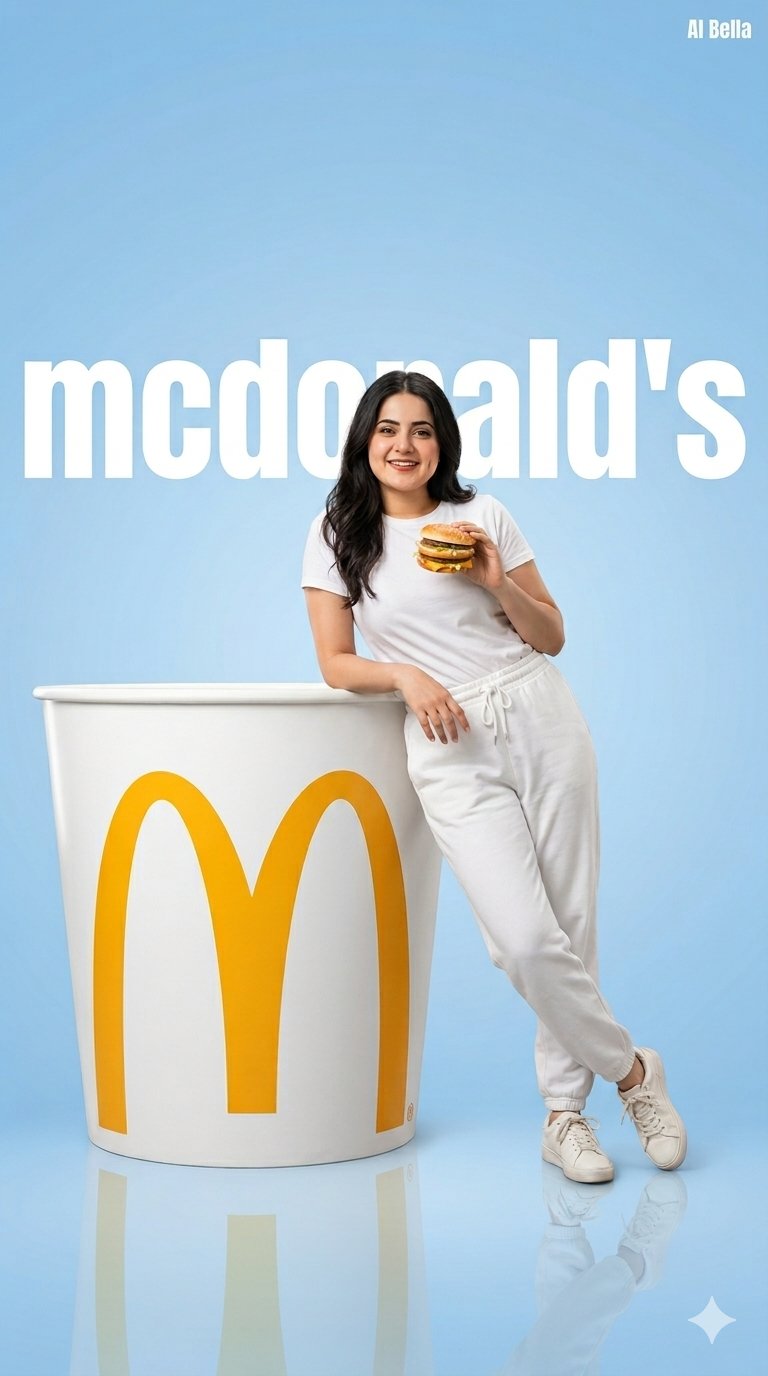 麦当劳极简时尚摄影海报 / Mcdonalds Minimalist Fashion Photography Ad,人像与摄影,人像、时尚、海报,案例输出图 1