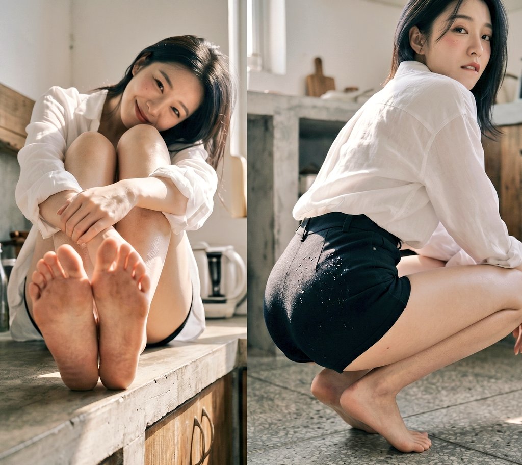屋顶走廊白衬衫少女清新写真 / Rooftop Walkway White Shirt Cinematic Portrait，人像与摄影，人像、电影感、竖版，案例输出图 2