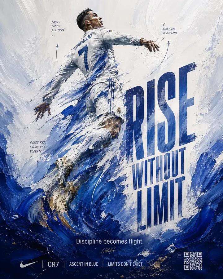 纪律与超越运动艺术厚涂海报 / Athlete Motion Field Abstract Art Poster,模型对比与社区,人像、海报、城市视觉,案例输出图 1