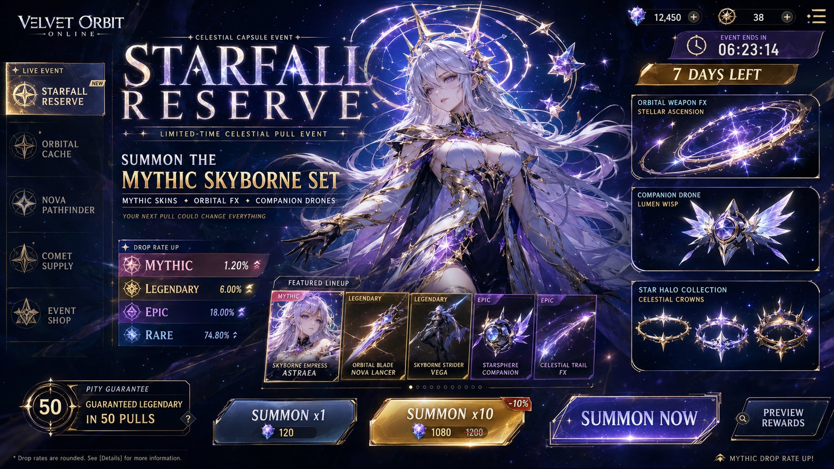 抽卡盲盒系统广告视觉生成指令 / Lootbox Capsule Drop Ad Generator，UI 与社交媒体截图，电影感、海报、UI，案例输出图 1