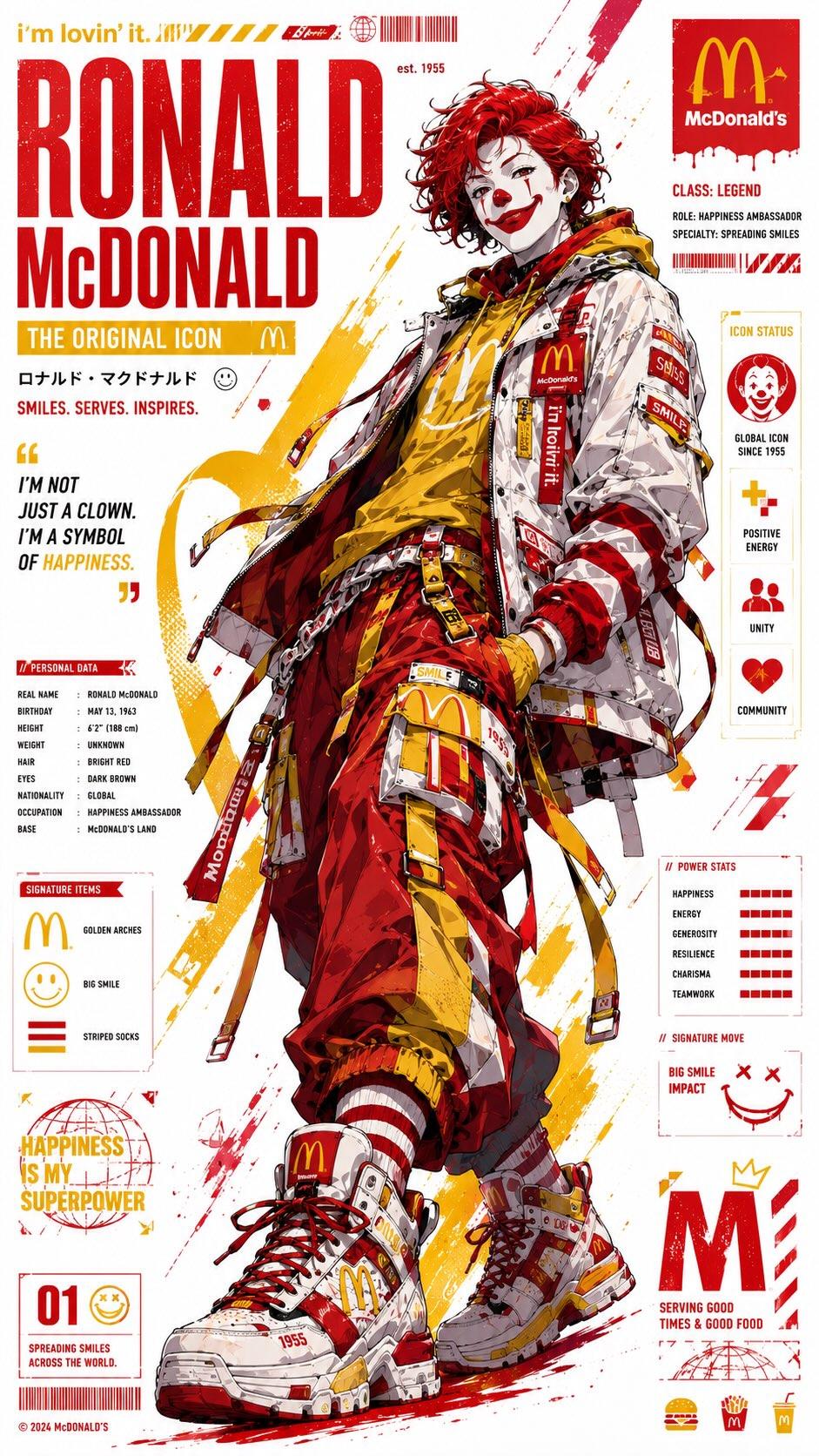 机能潮流风格动漫品牌吉祥物商业海报 / Cyber Streetwear Anime Brand Mascot Poster，角色设计，电影感、时尚、海报，案例输出图 1