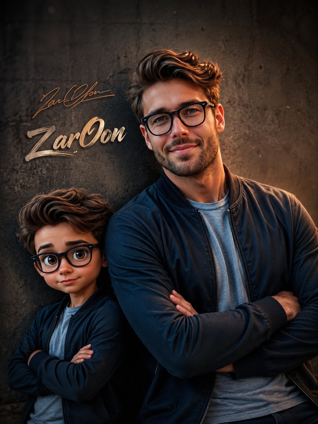电影感大男孩与其缩小版人像 / Cinematic Portrait Boy Miniature Version 1778742851945，人像与摄影，人像、电影感、人像与摄影，案例输出图 1