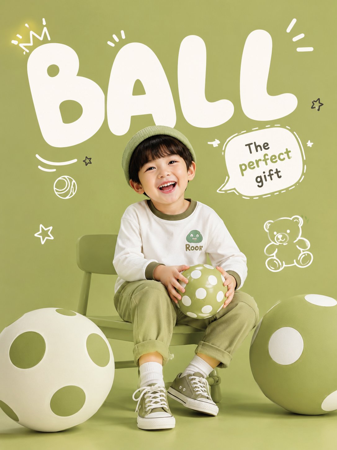 韩系俏皮童装时尚品牌画报 / Playful Kids Fashion Editorial Poster Design，人像与摄影，人像、时尚、海报，案例输出图 2